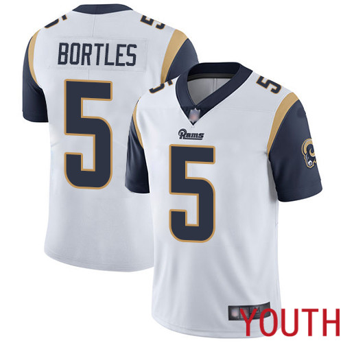 Los Angeles Rams Limited White Youth Blake Bortles Road Jersey NFL Football 5 Vapor Untouchable